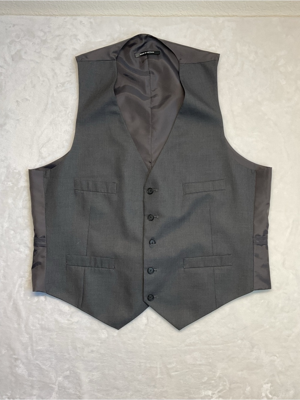 Kenneth Cole Reaction Men's Dark Gray Dress Vest size large
